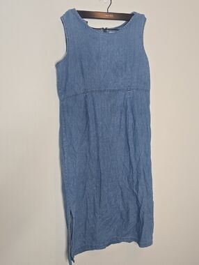 Vintage 90's Plus Size Denim Cottagecore Maxi Dress